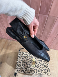 Ballerines mizza Christian Dior noir T.36