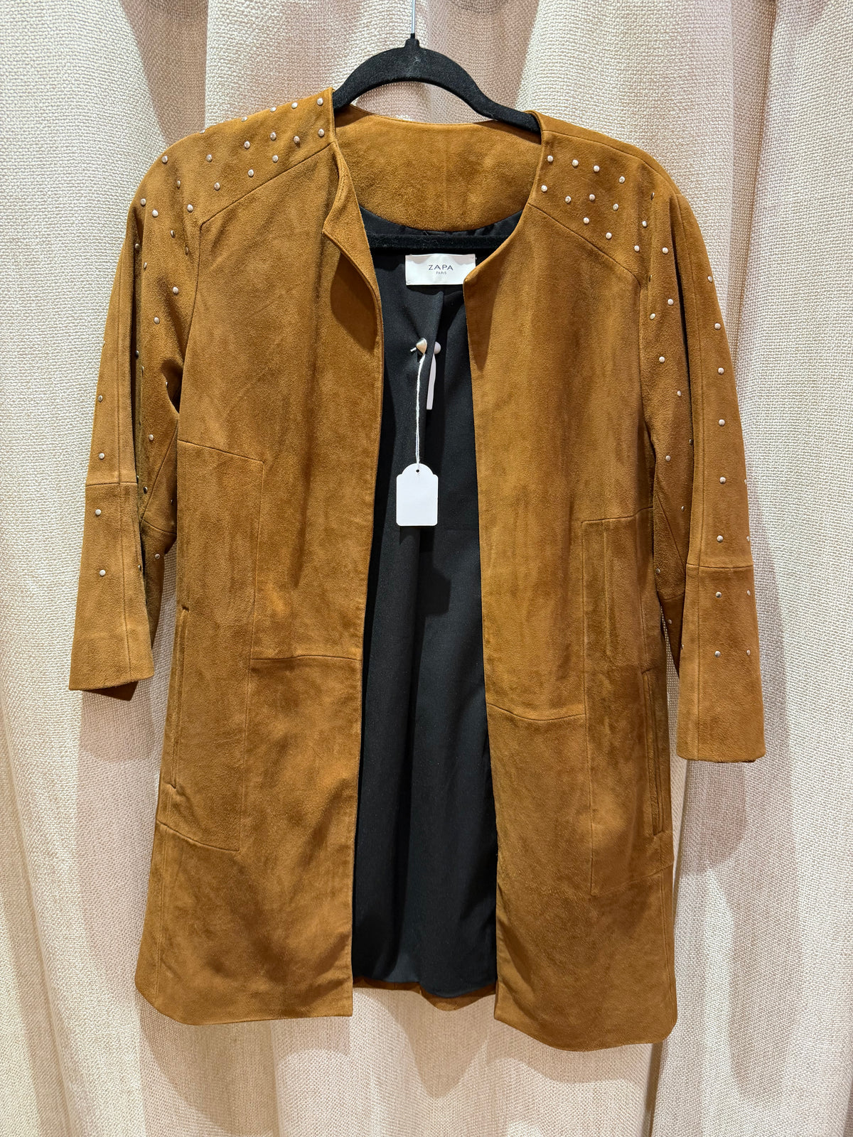 Manteau zapa en daim chocolat - Taille 36 01/10