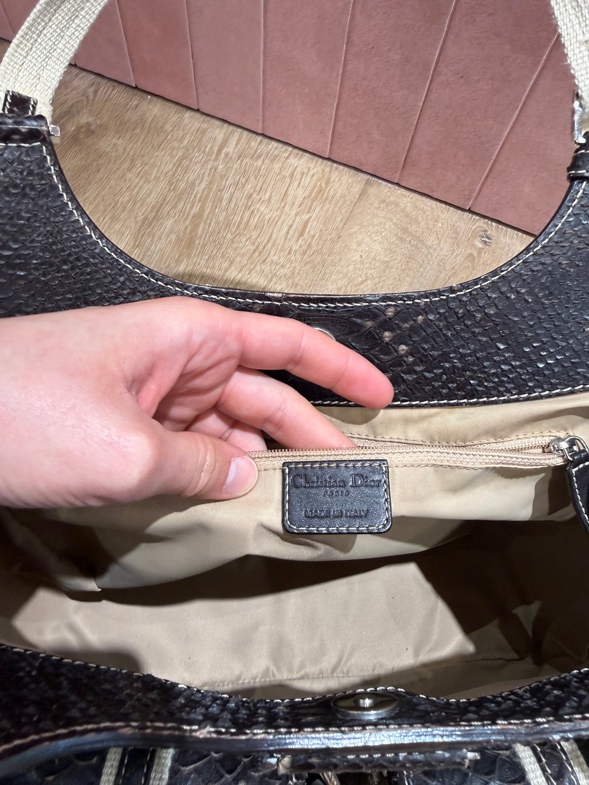 Sac beige Dior vintage colombus