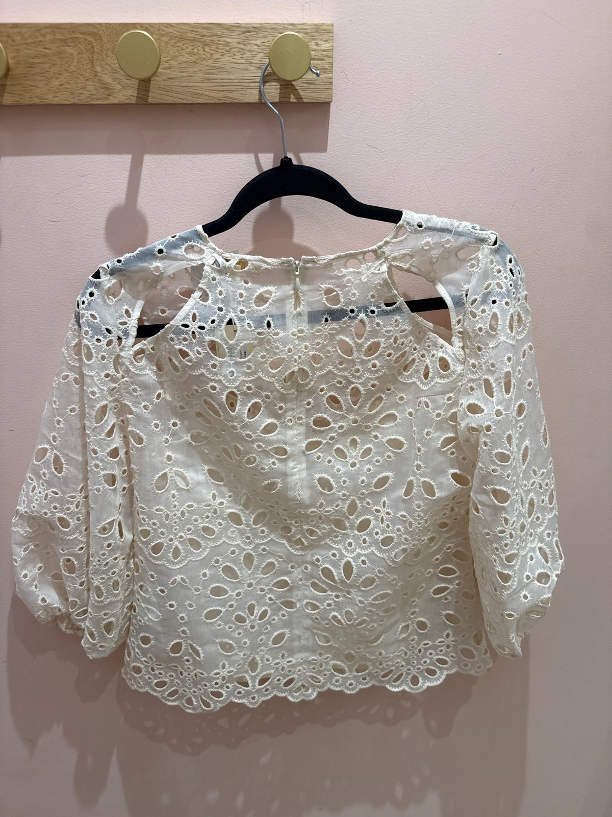 Blouse dentelle beige T.S