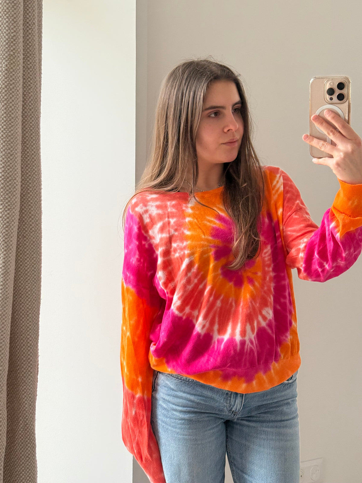 Pull Freeman Porter Rose & orange T.XL