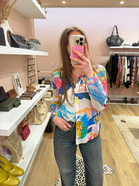 Chemise Sezane Rose et bleu T.38