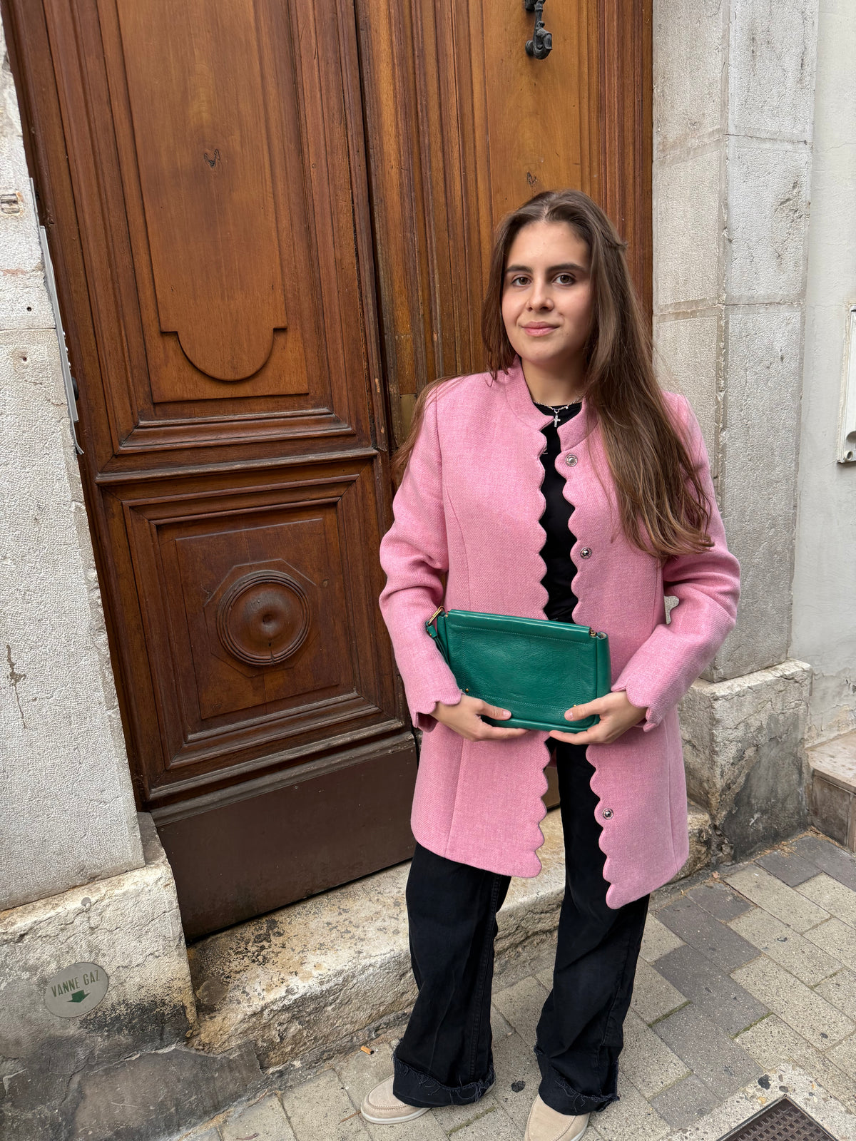 Manteau rose Naf Naf T.40