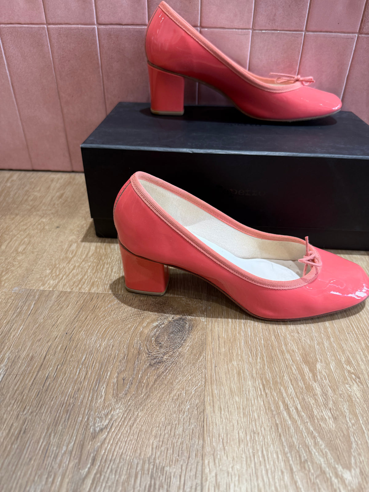 Ballerines rose vernis Repetto t.38 07/06