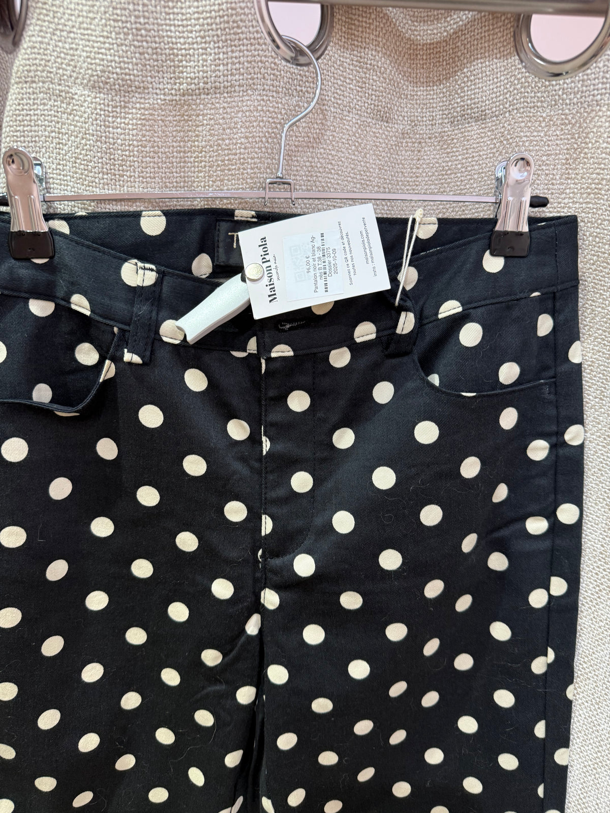 Pantalon noir et blanc Agnès B T.38/40 neuf