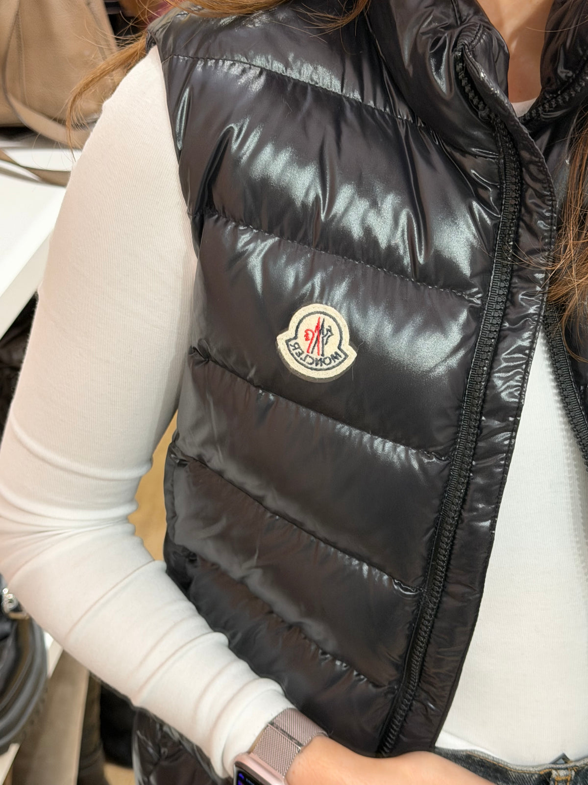 Doudoune noire sans manches Moncler - T.XS (14 ans) 19/10