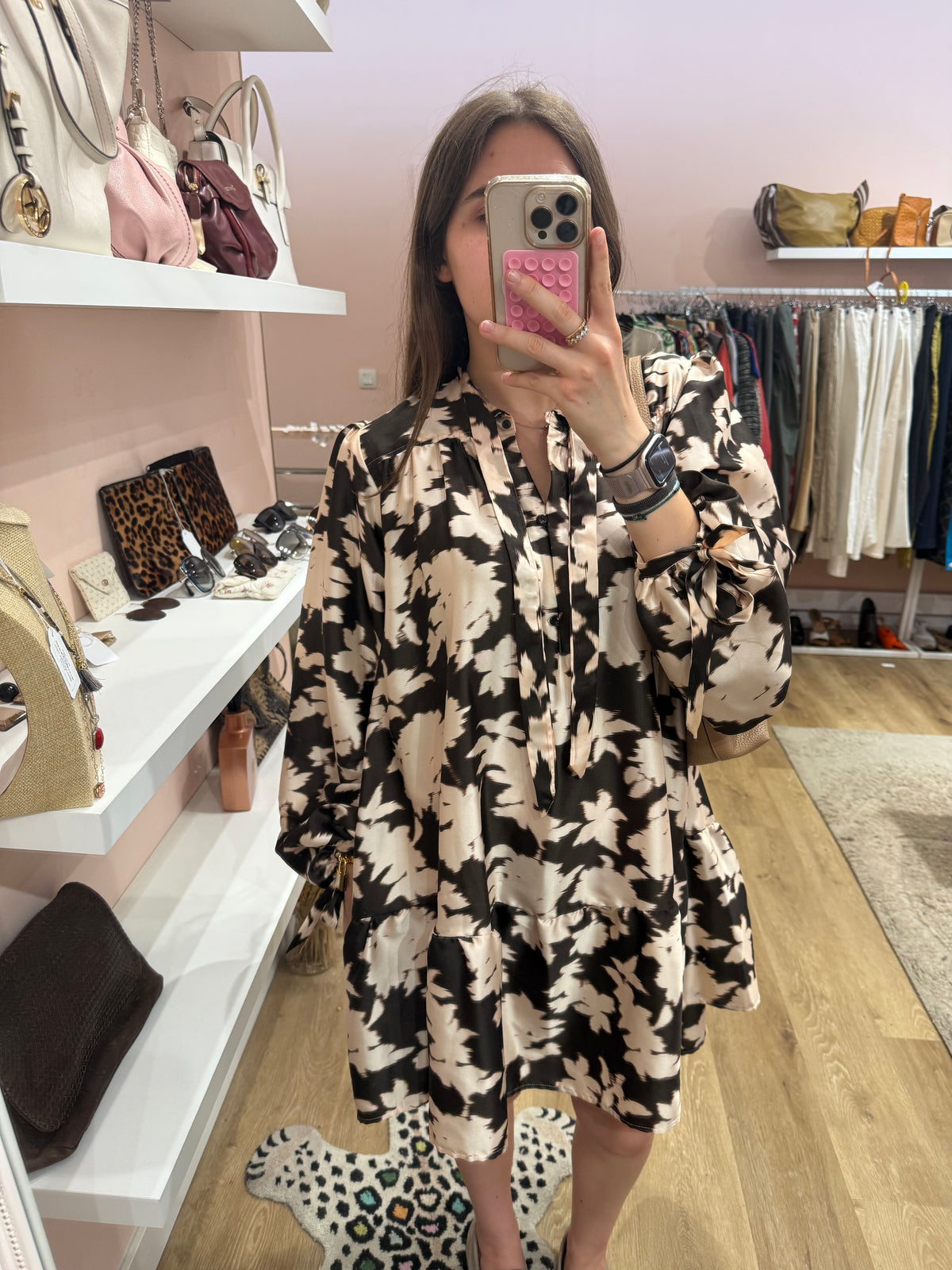 Zapa Robe Marron et beige Robe marron et beige T.L 30/06