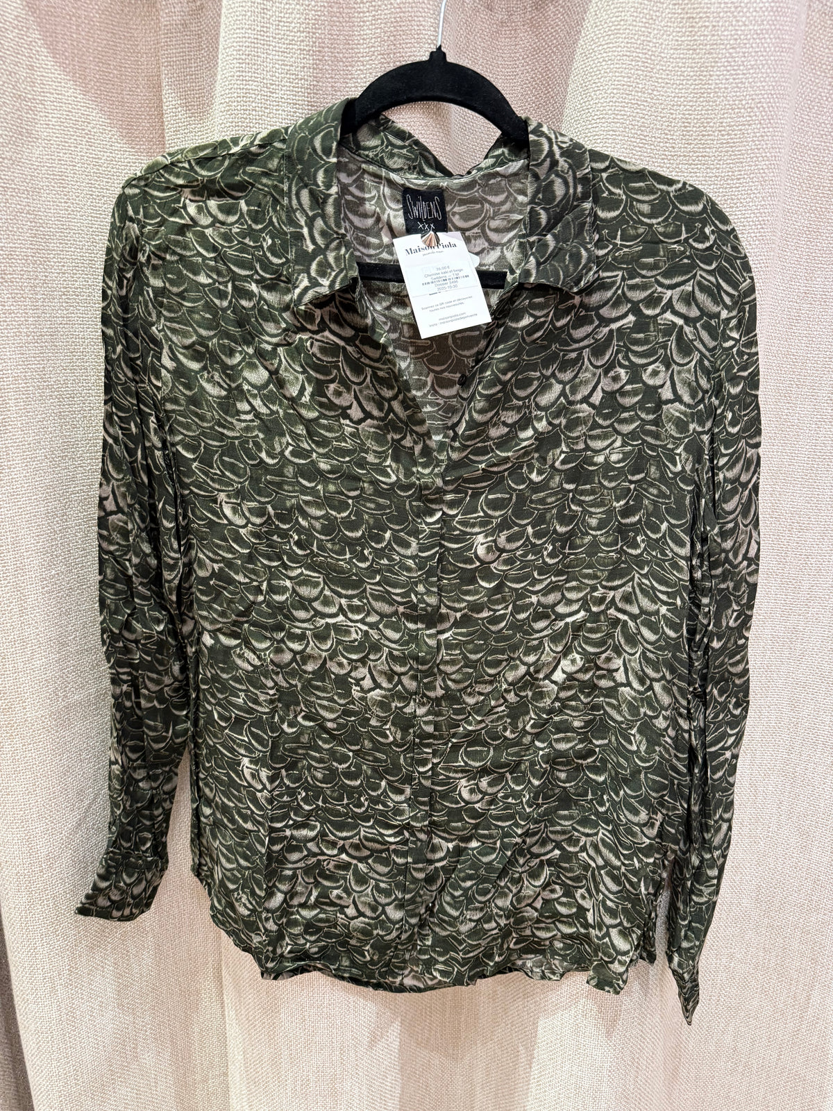 Chemise kaki et beige Swildens — T.M