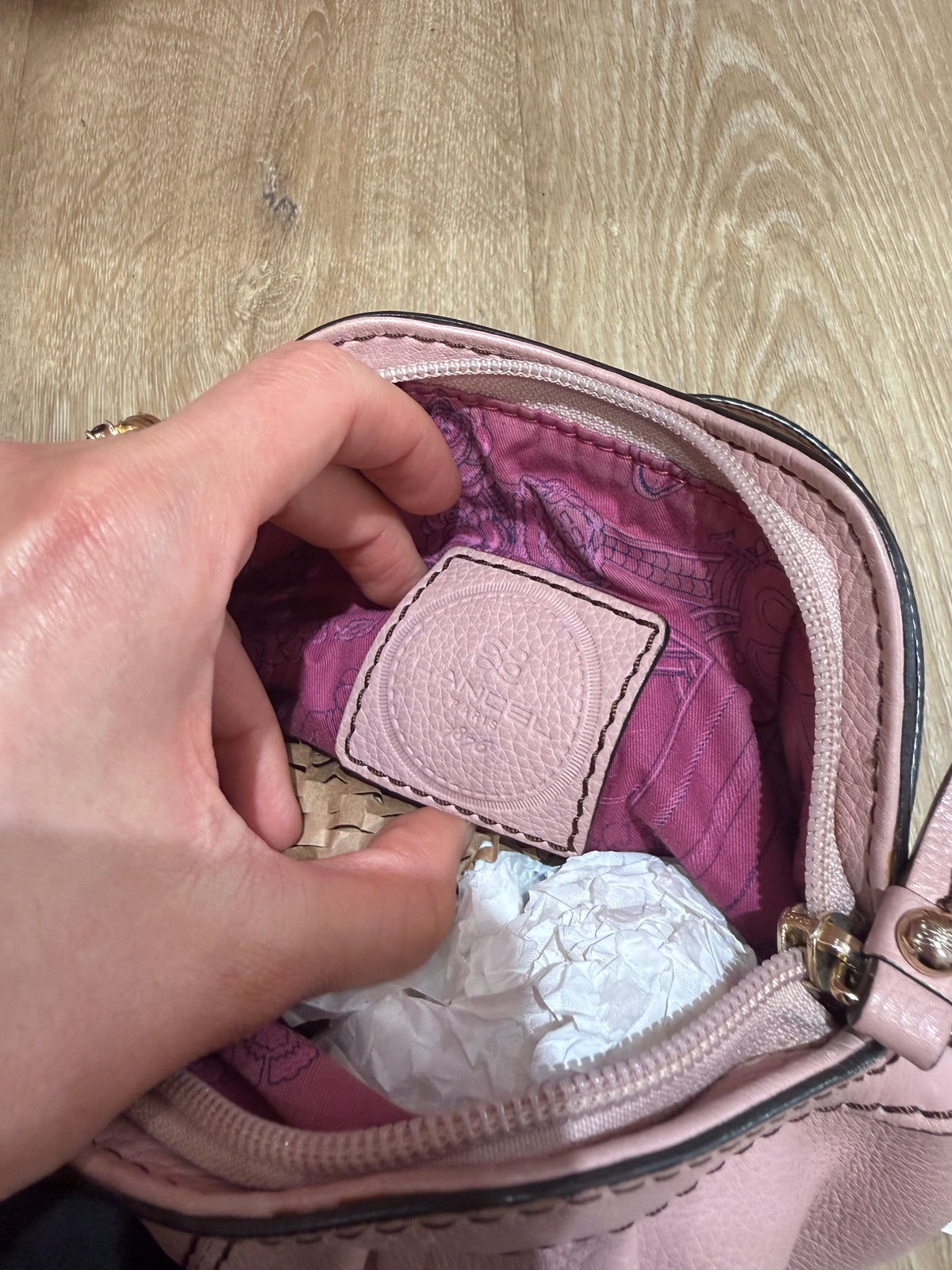 Sac Lancel rose bandoulière vente privée