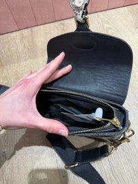 Sac noir sans marque léopard