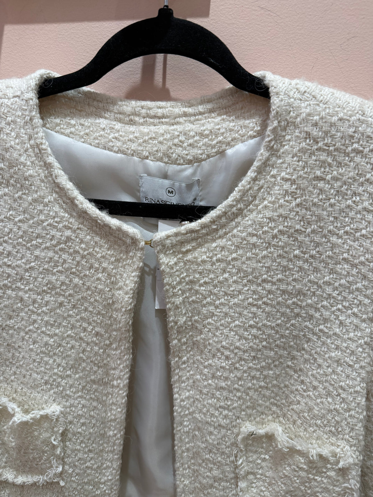Veste tweed blanche Rinascimento T.M