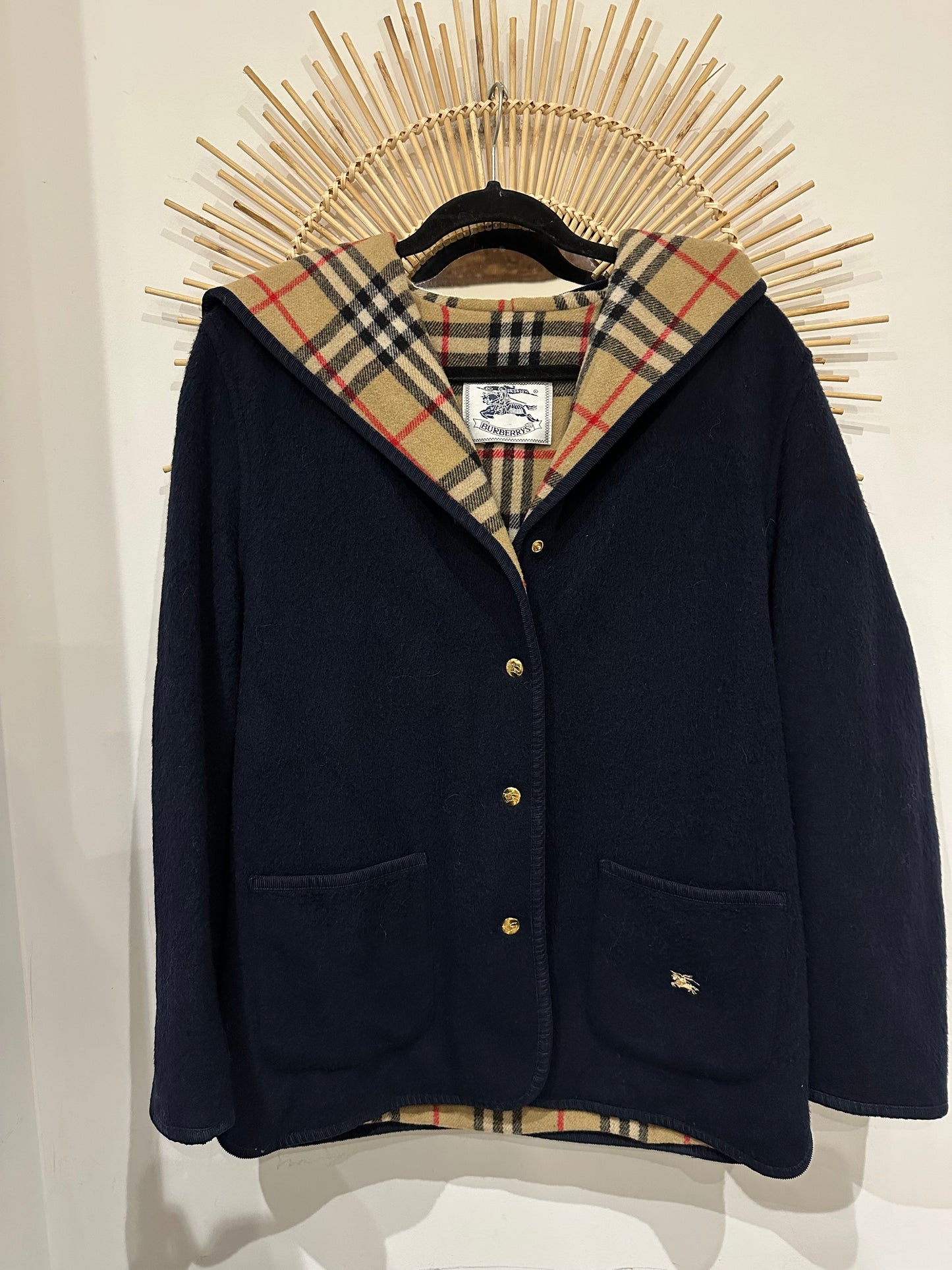 Veste burberry marine laine T.S/M