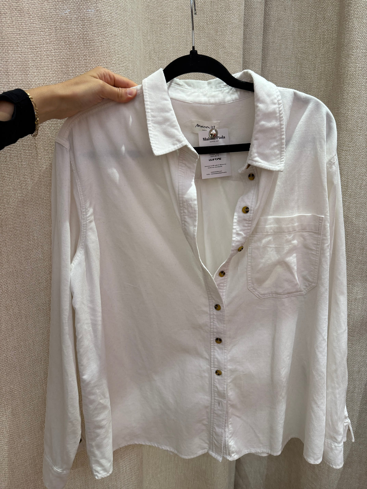Chemise velours Maison 123 T.44