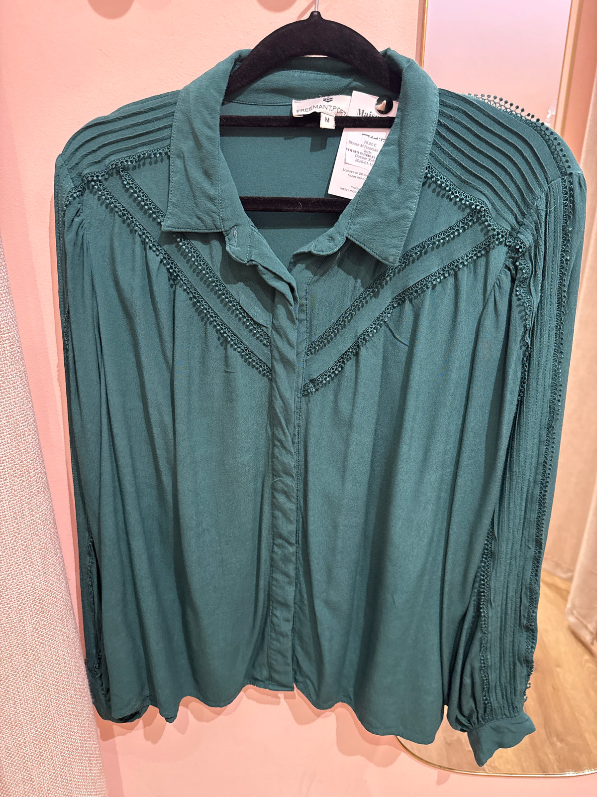 Blouse M Freeman Porter Verte