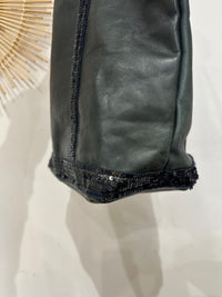 Sac cabas Vanessa Bruno cuir vert foncé