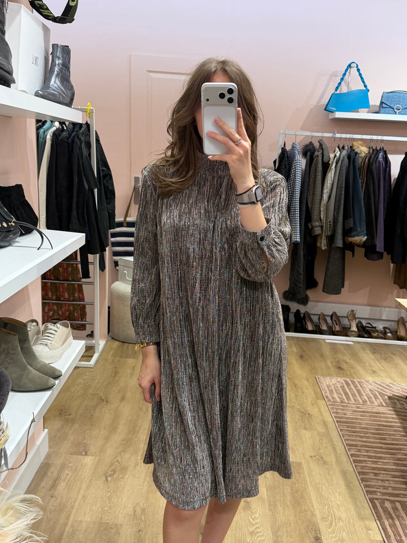 Robe brillante dorée argentée IKKS T.36 01/09