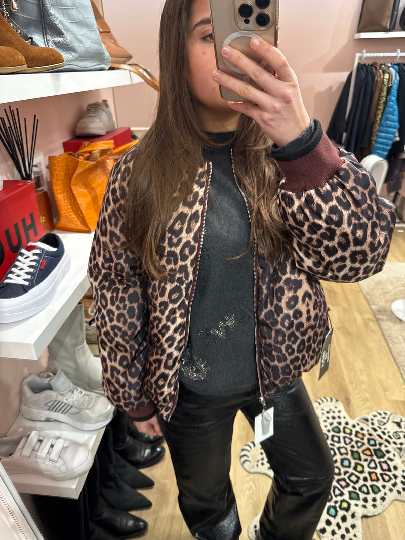 Bomber léopard réversible Drôle de Copine - T.S/M