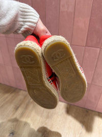 Espadrilles rouges en cuir Chanel - T.37 19/10