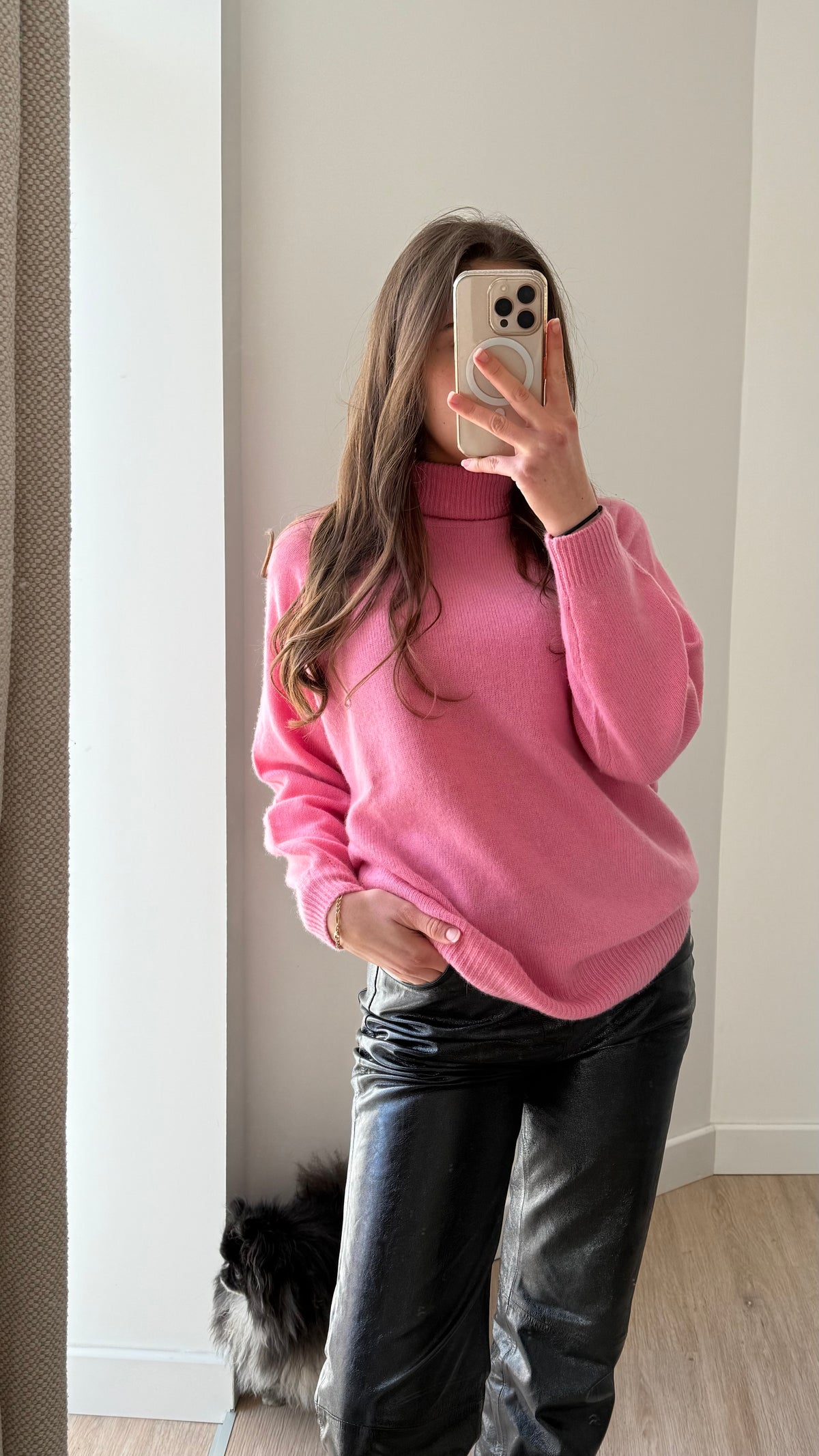 Pull noir rose Pinko Taille TL