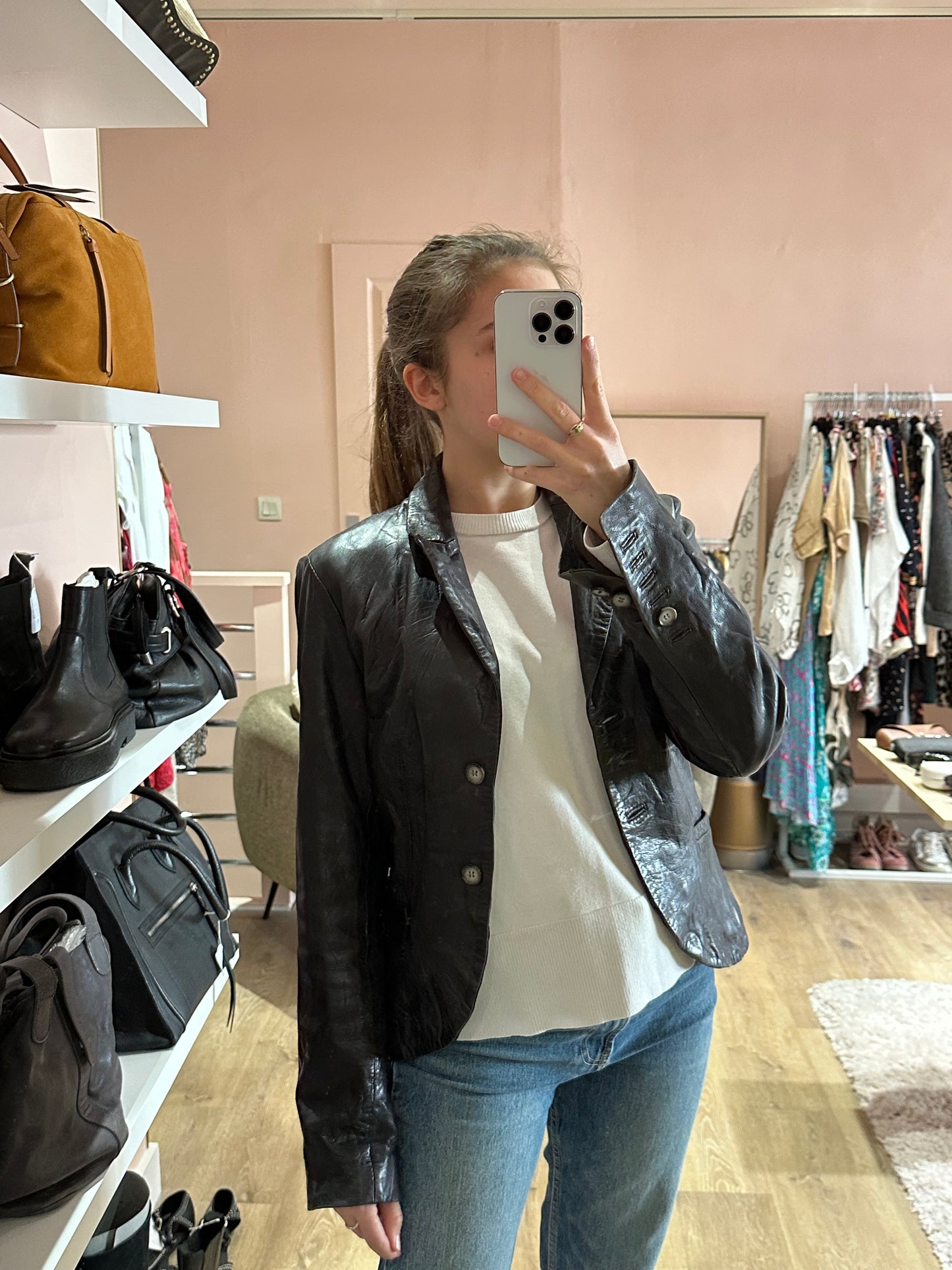 Veste en cuir One step T.36/38