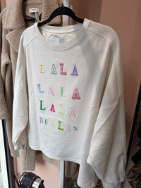 Sweat rose et vert en coton - Lala Berlin - T.M 27/08