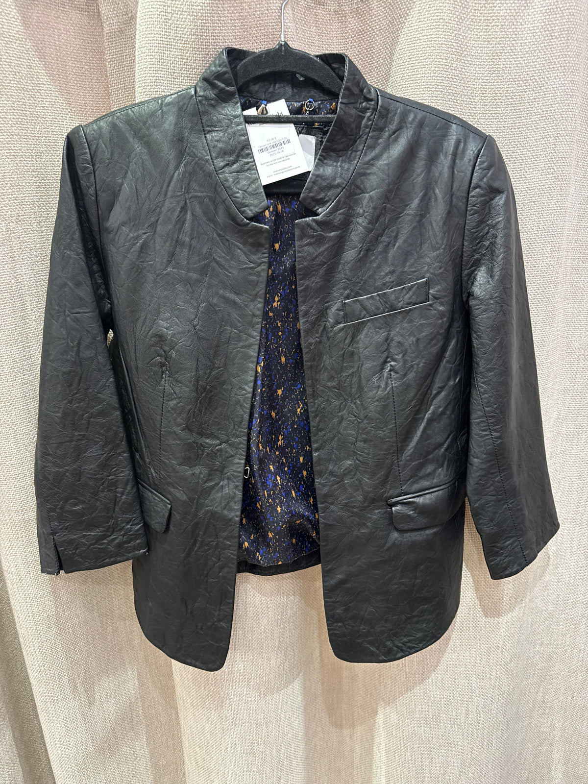 Blazer noir cuir Vila T.36