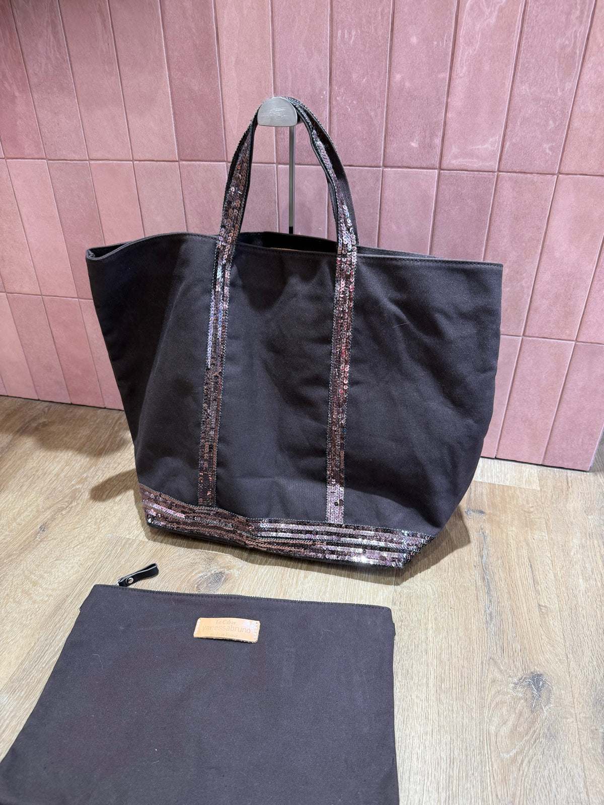 Sac cabas marron Vanessa Bruno + pochette 05/06