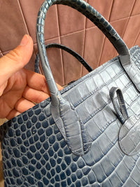 Sac Longchamp en cuir bleu 20/08