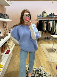 Pull mohair bleu ciel T.U