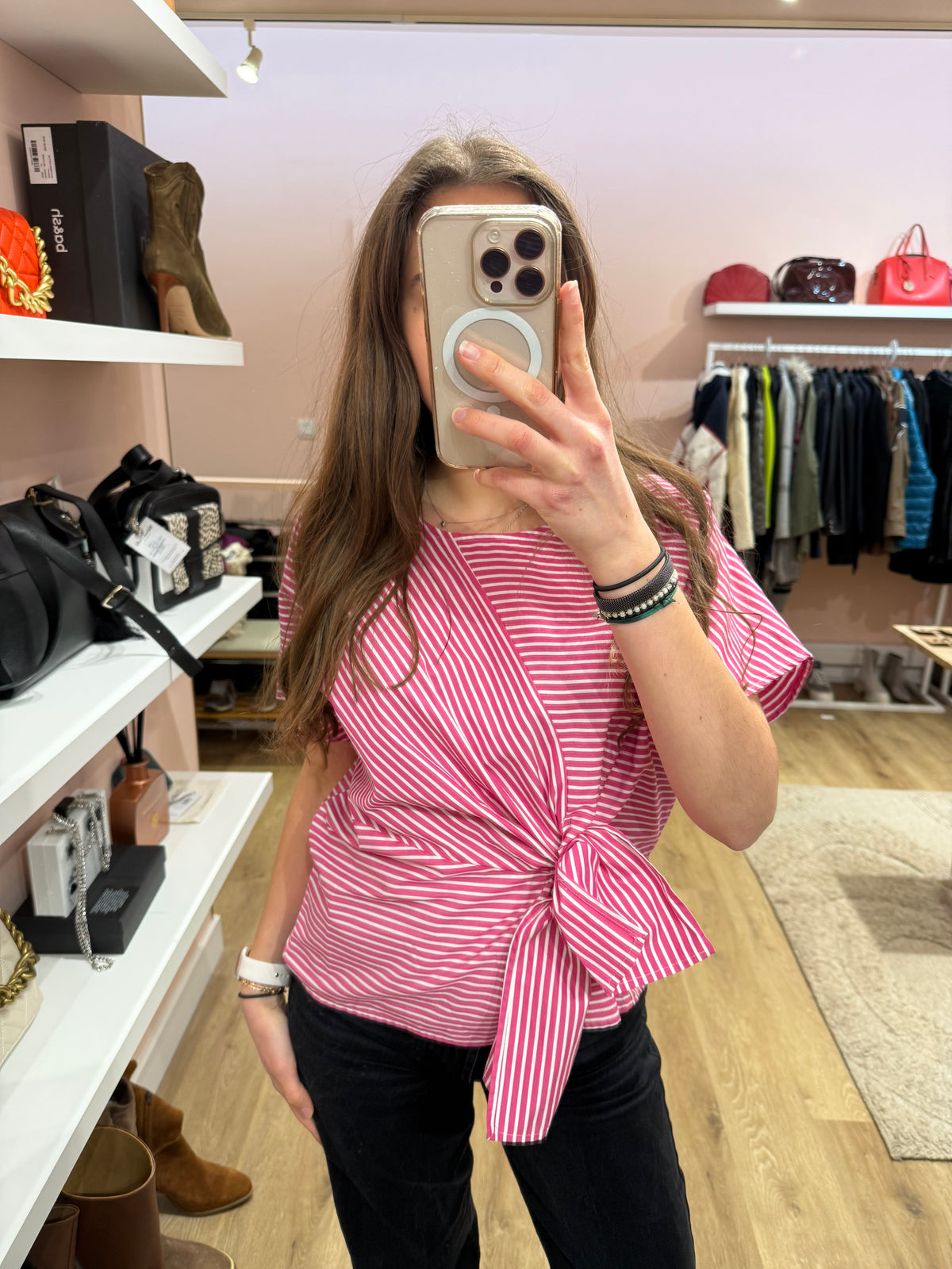 bouse rayures rose weill Taille M