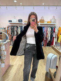 Blazer ikks noir velours épais T.36 04/06