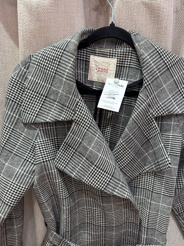 Trench pied-de-poule gris I.Code T.36