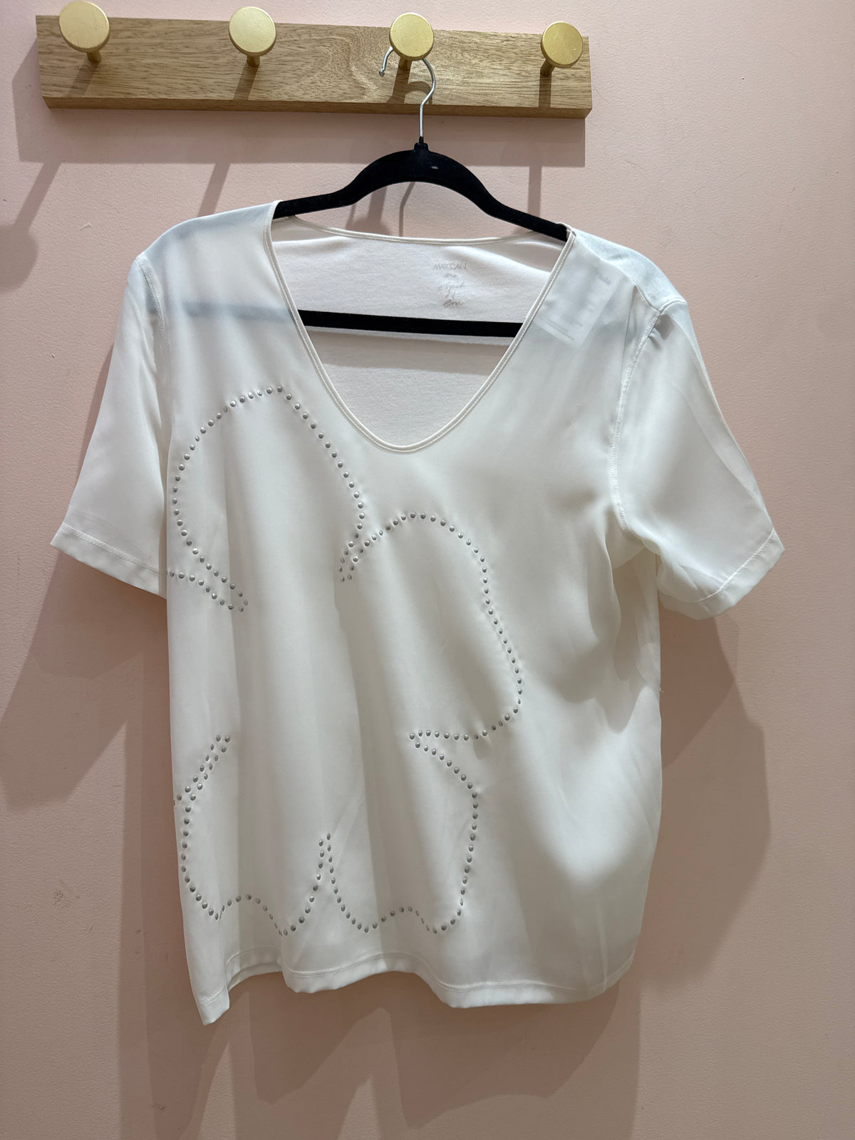 debardeur blanc bi matiere marccain Taille M