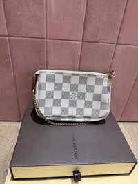 Mini pochette Louis Vuitton damier avec azur