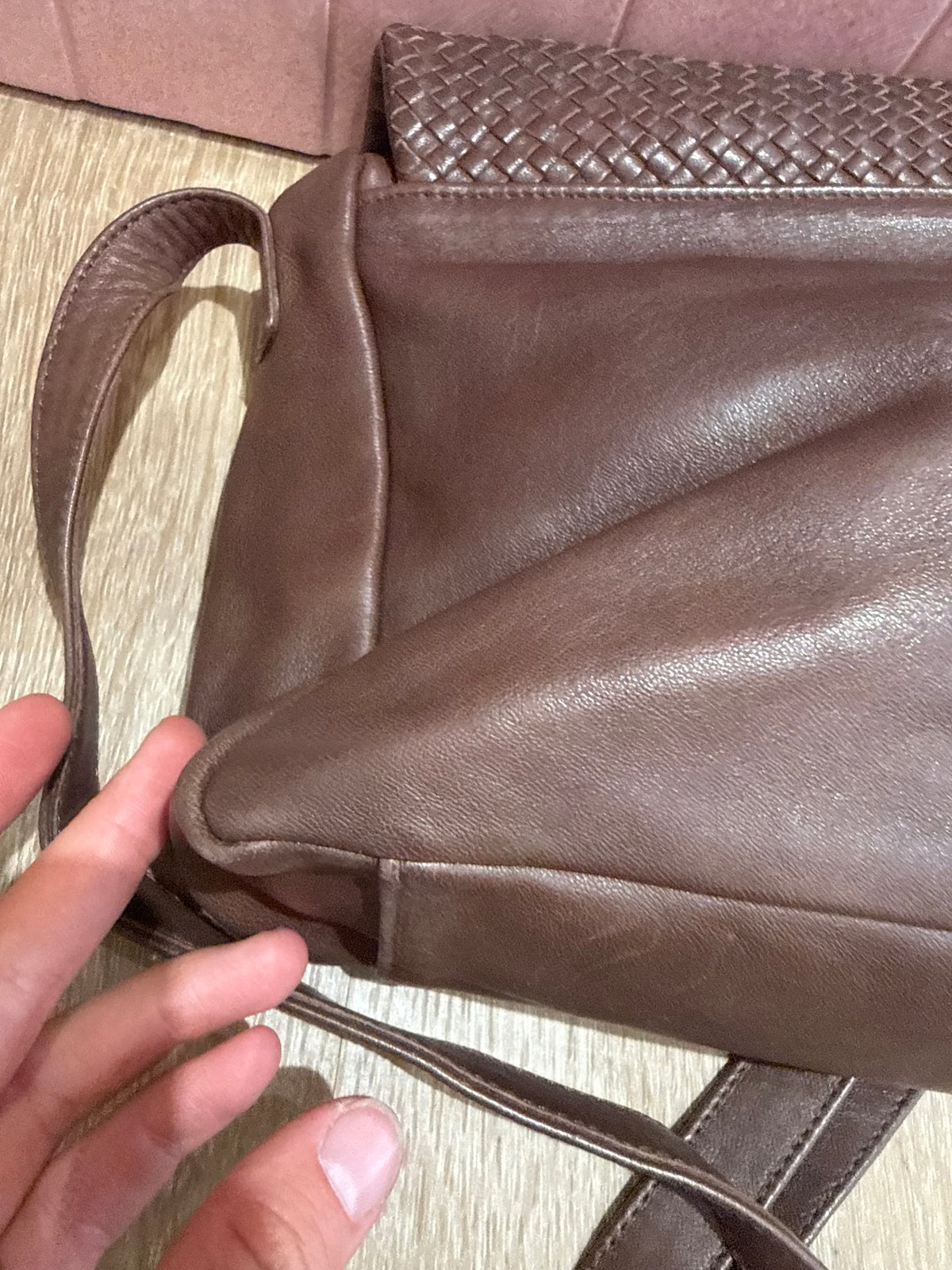 Sac marron bandoulière croisé Naterra 01/06