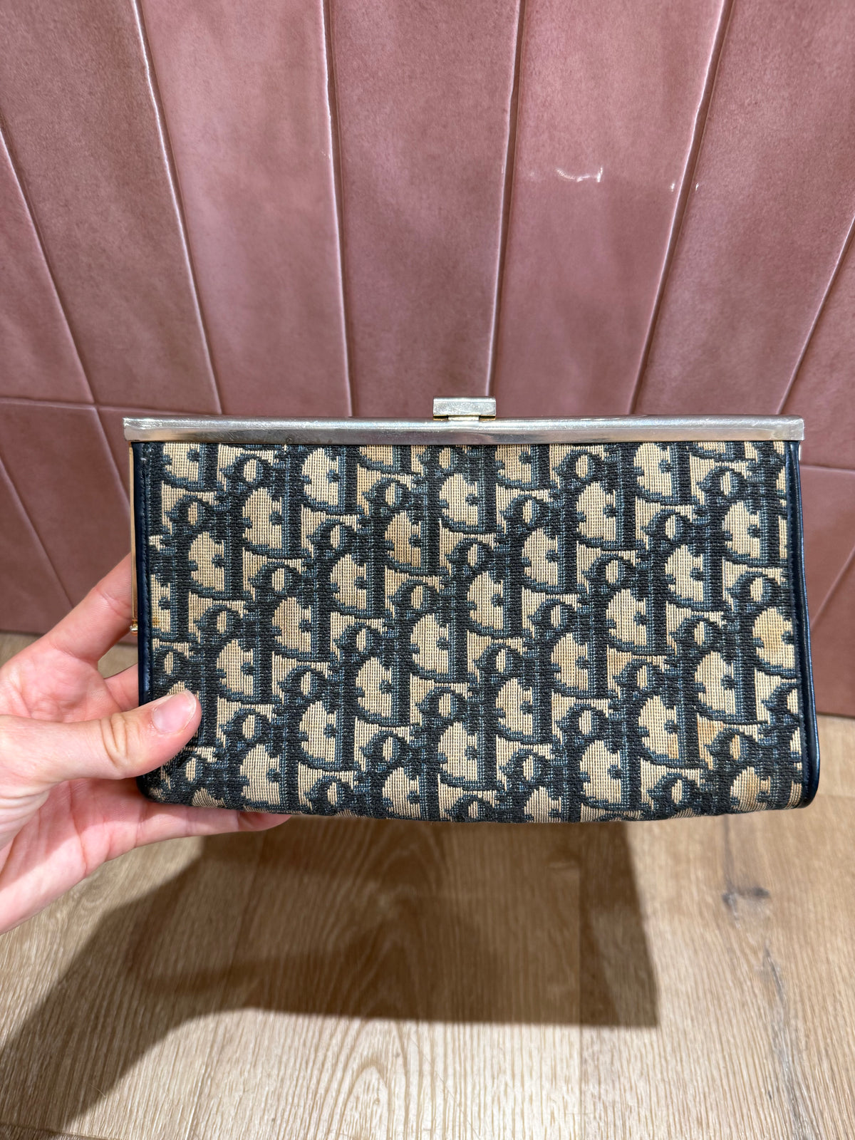 Pochette Dior grand Monogram bleu 24/06