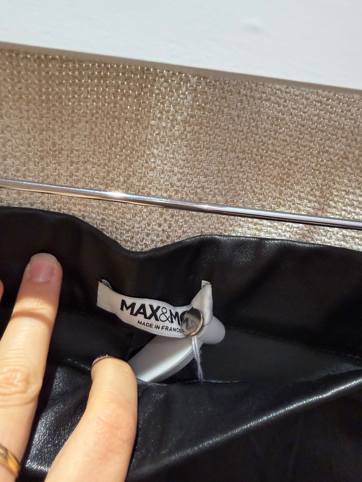 Pantalon en cuir noir Max & moi T.36 29/08