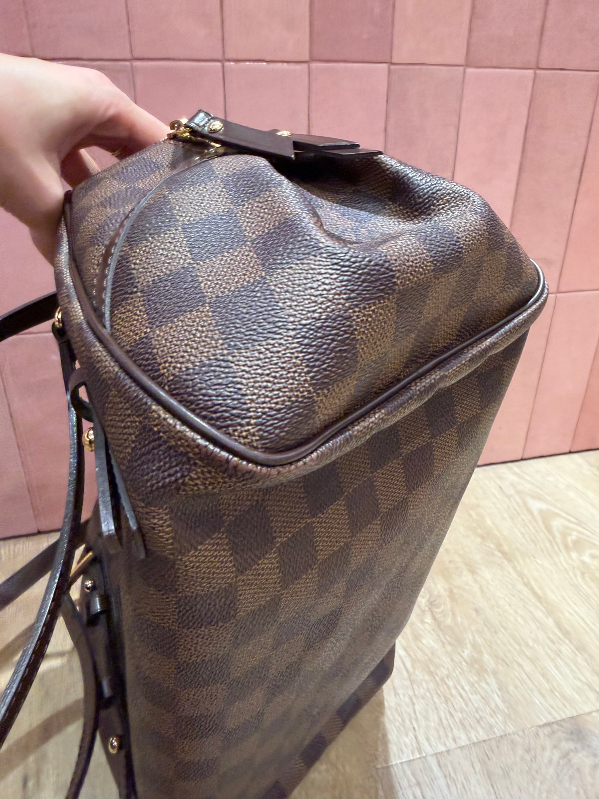 Louis Vuitton sac Rivington MM damier brun 09/10