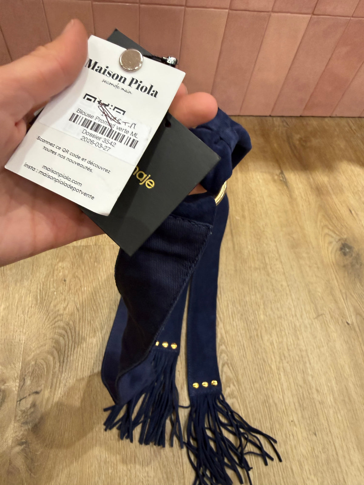 Ceinture bleu marine Maje T.U