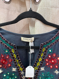 Maison Hôtel Bleu marine T.L - Blouse brodée 08/07