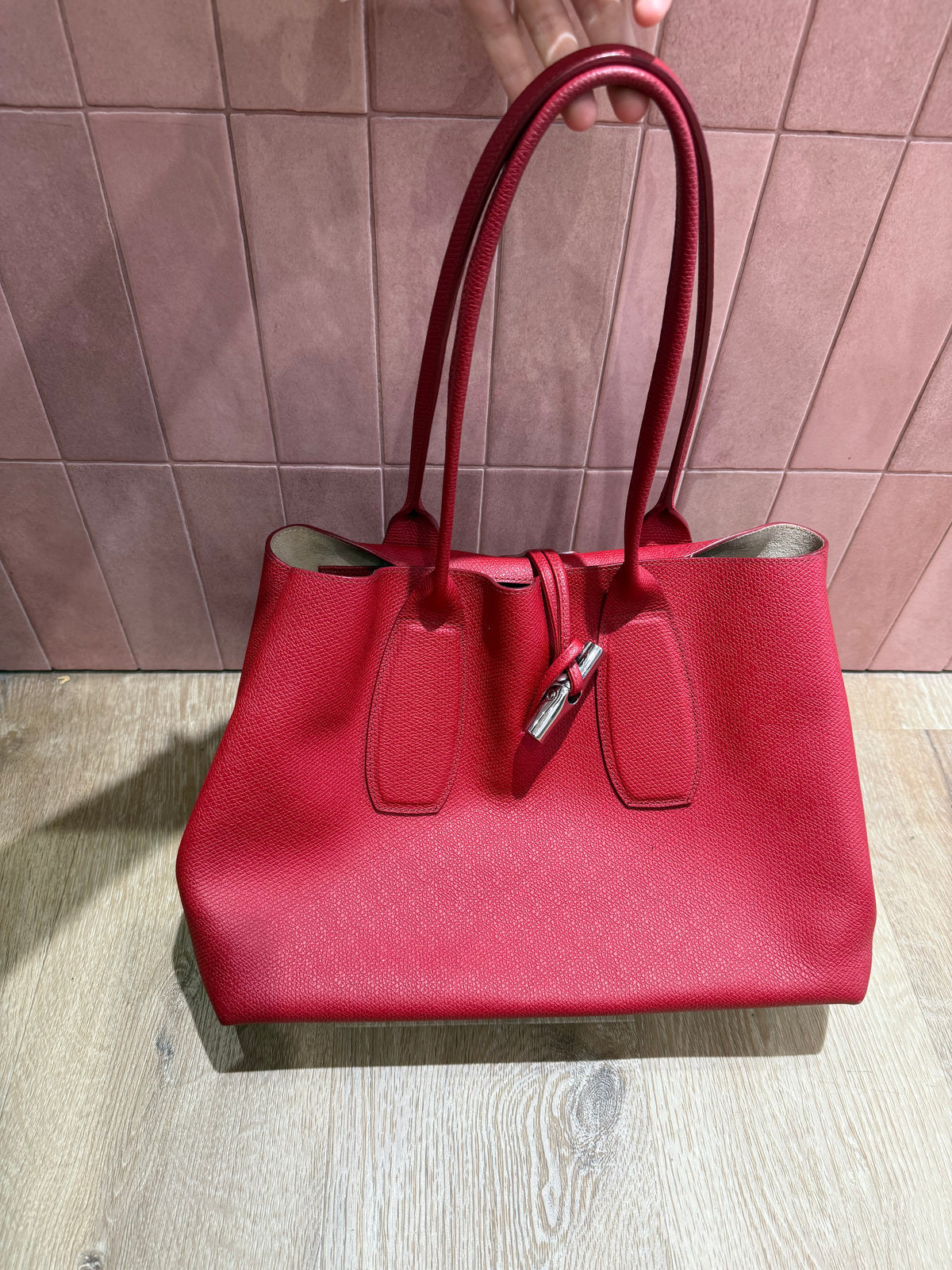 Sac rouge cabas Longchamp