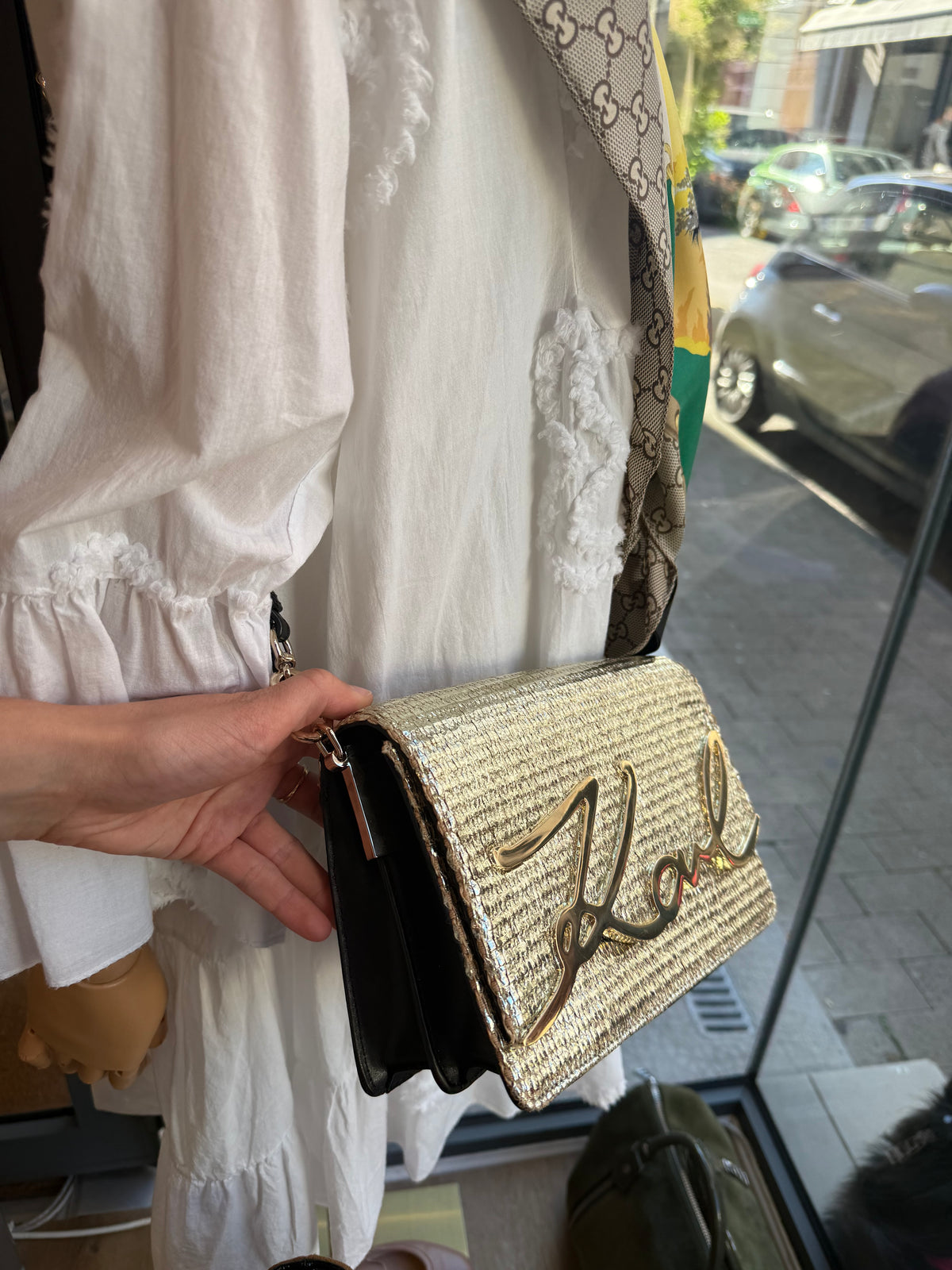 Sac Karl Lagerfeld doré