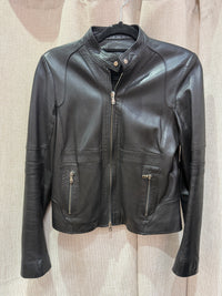 Veste en cuir Noire Vencouvert T.38 28/09