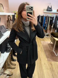 Manteau noir ceinturé Liu Jo T.36 16/10