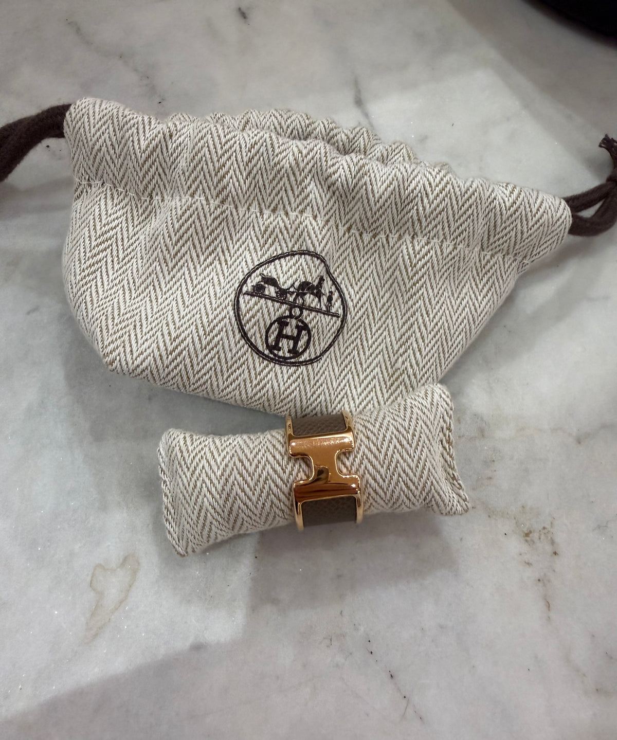 Hermès Bague étoupe T.M (54) 20/07