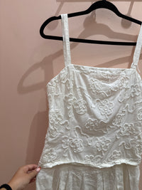 Robe blanche coton débardeur T.40