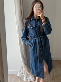 Bellerose Robelongue en jean bleu TS