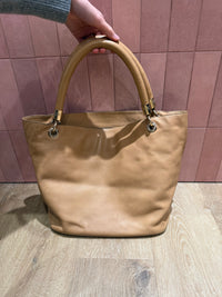Sac cabas cuir camel Lancel