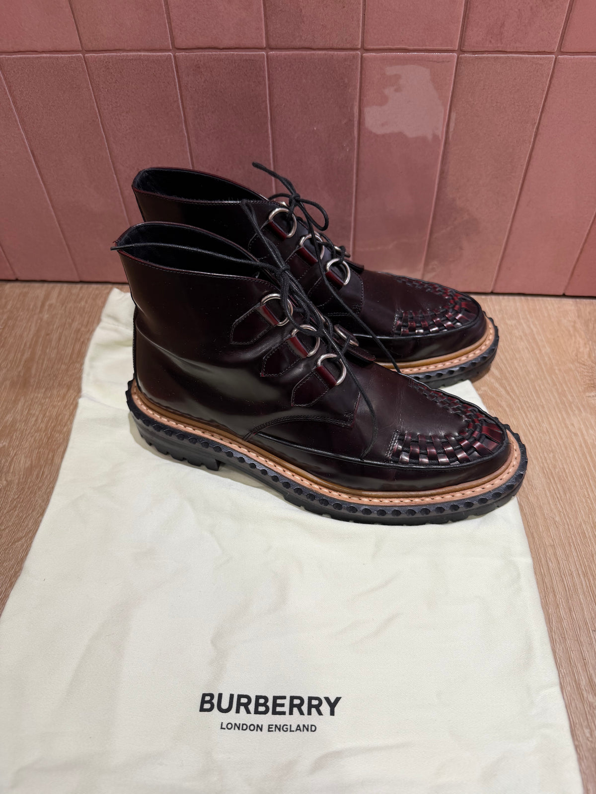 Bottines bordeaux Burberry T.38 27/08