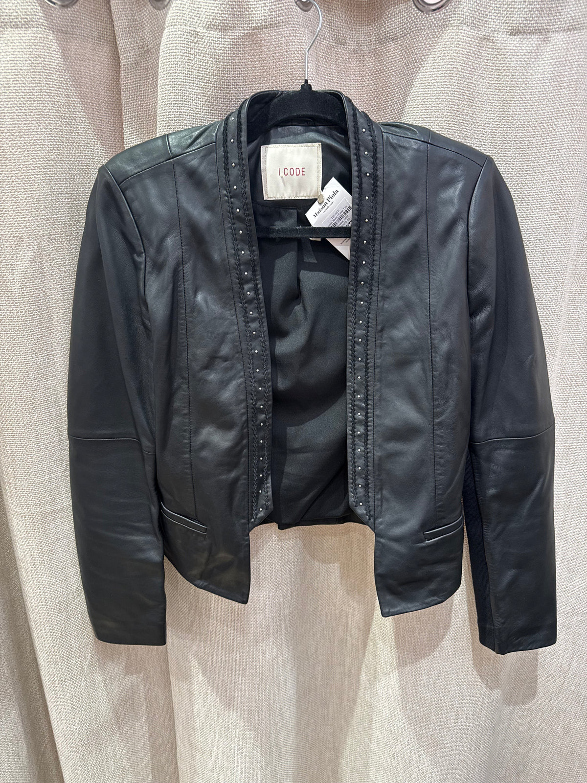 Veste Noire I.Code T.36 cuir